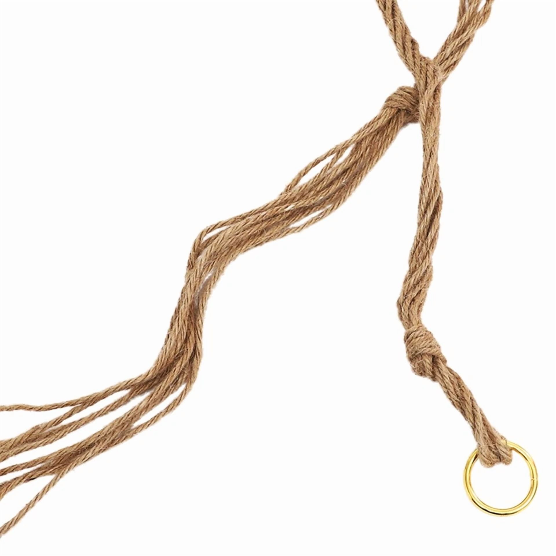 2 Pcs Hanging Basket Net Bag Boho Pot Hangers Jute Plant Outdoor Indoor