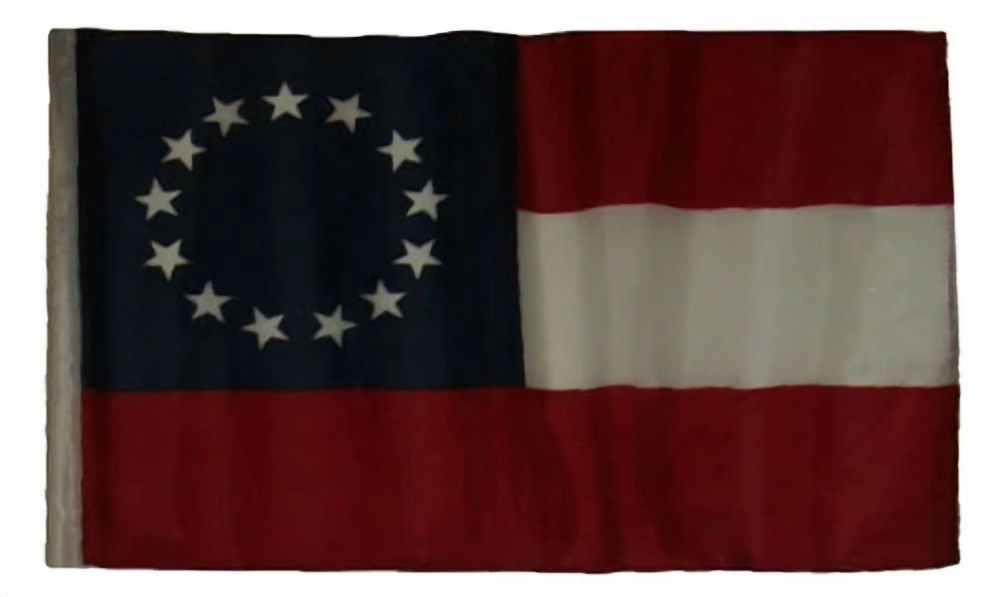 12X18 12"X18" Historical Stars And Bars 13 Stars Sleeve Garden Flag