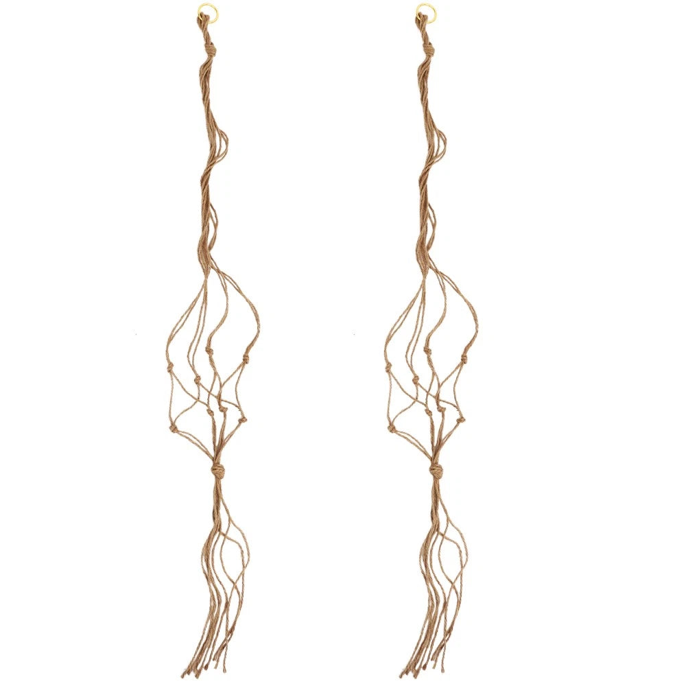 2 Pcs Hanging Basket Net Bag Jute Plant Hangers Indoor Indoor/Outdoor