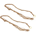 2 Pcs Indoor Plant Basket Hanging Net Bag Jute Holder Hangers Outdoor