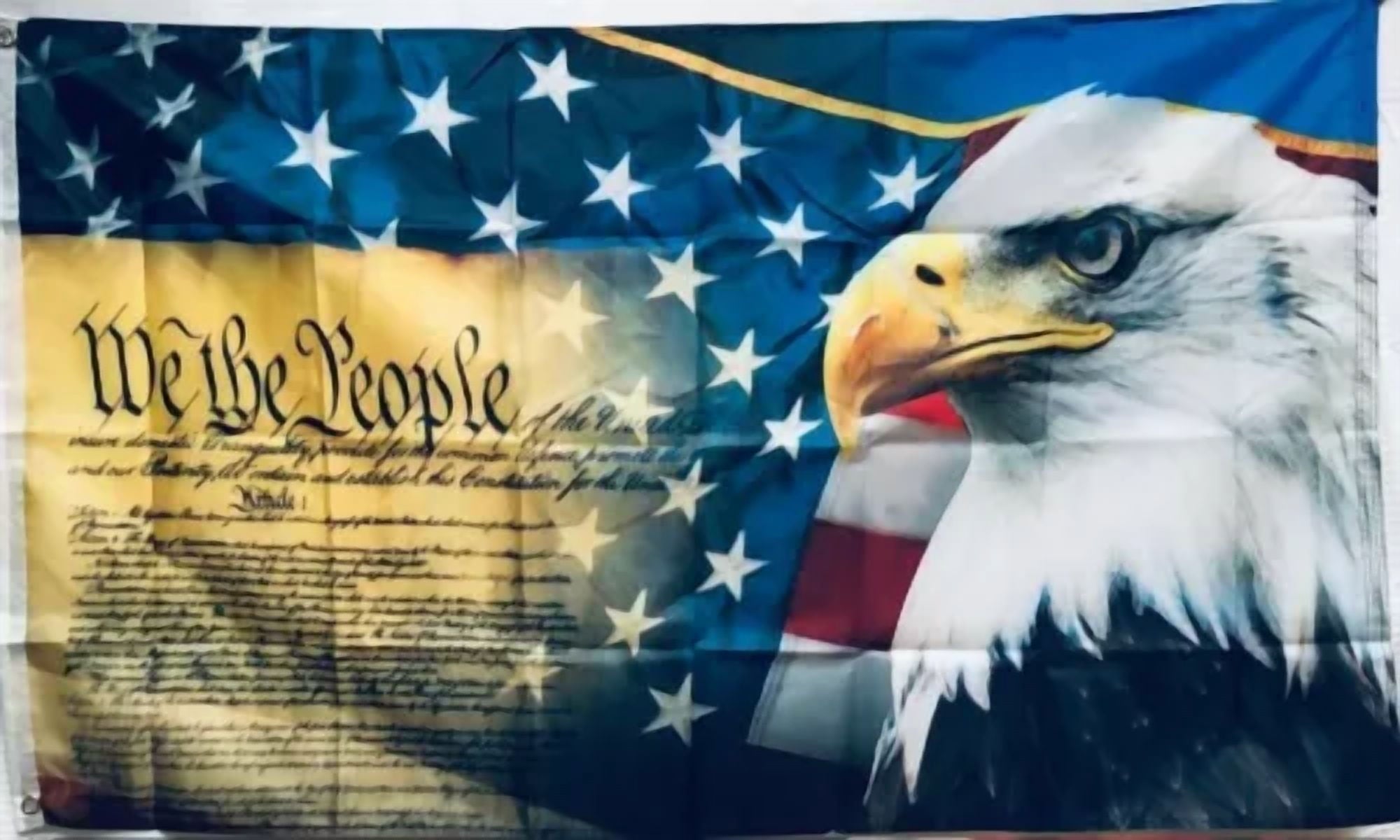 3X5 We The People Bald Eagle Constution Declaration Patriotic Usa Flag Banner