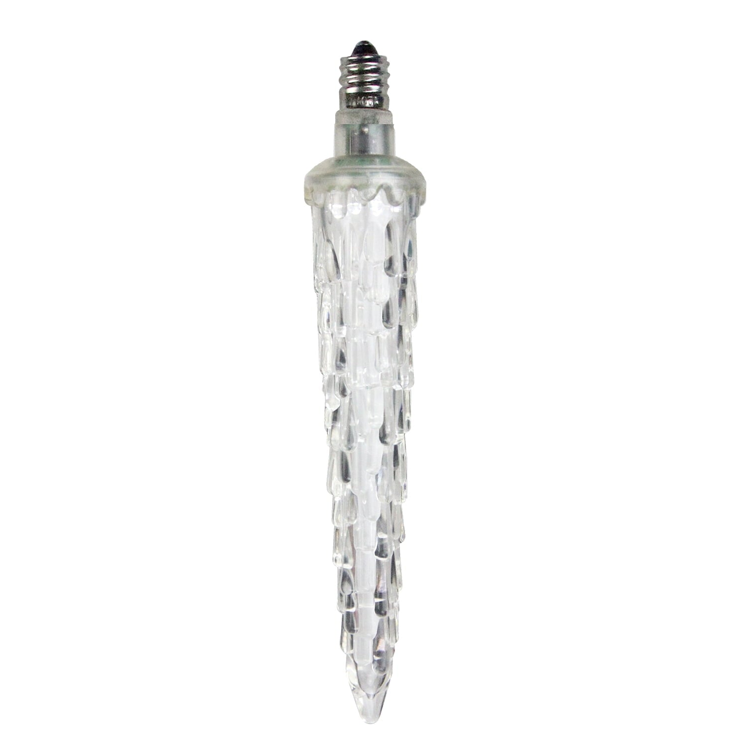 5" Commercial Cool White Steady Burning LED Icicle Christmas Light Bulb
