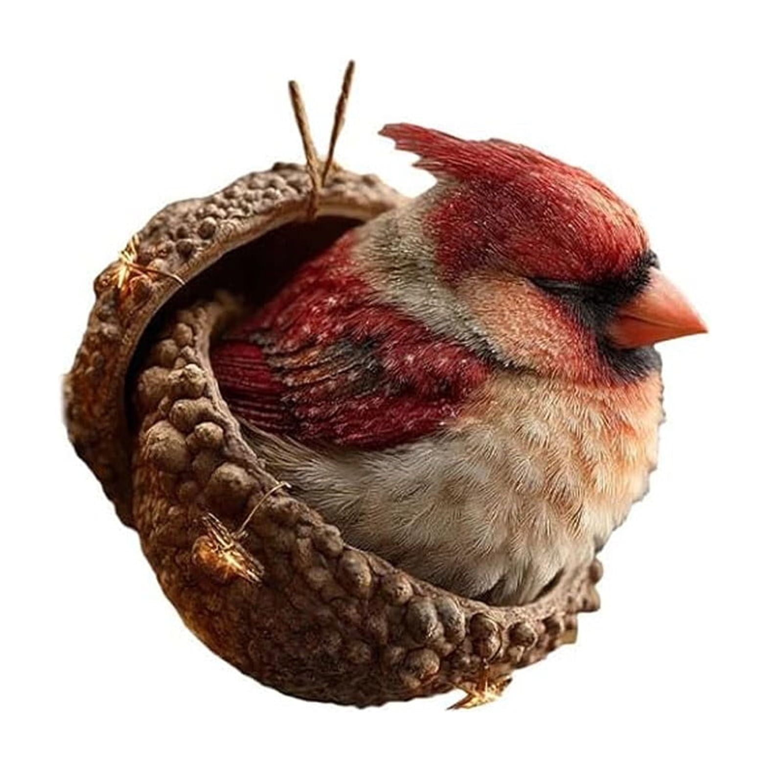 3D Resin Sculpture Forest Animal Acorn Ornaments Cozy Forest Christmas Ornaments Cute Forest Animal Christmas Trees Hanging Decorations Rustic Nature-Themed Home Decor Animal Lovers Gift B