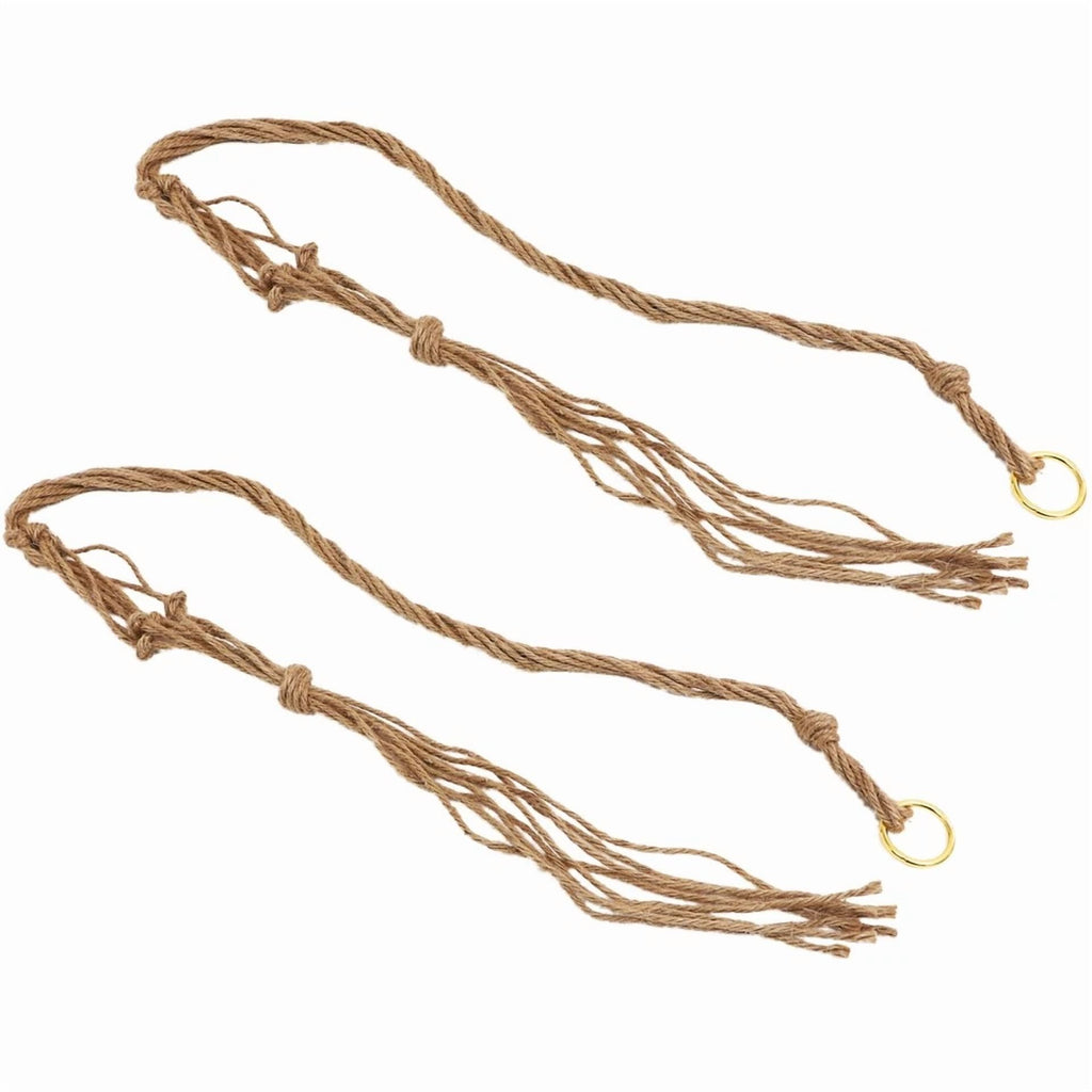 2 Pcs Indoor Plant Basket Hanging Net Bag Flowerpot Holders Hanger