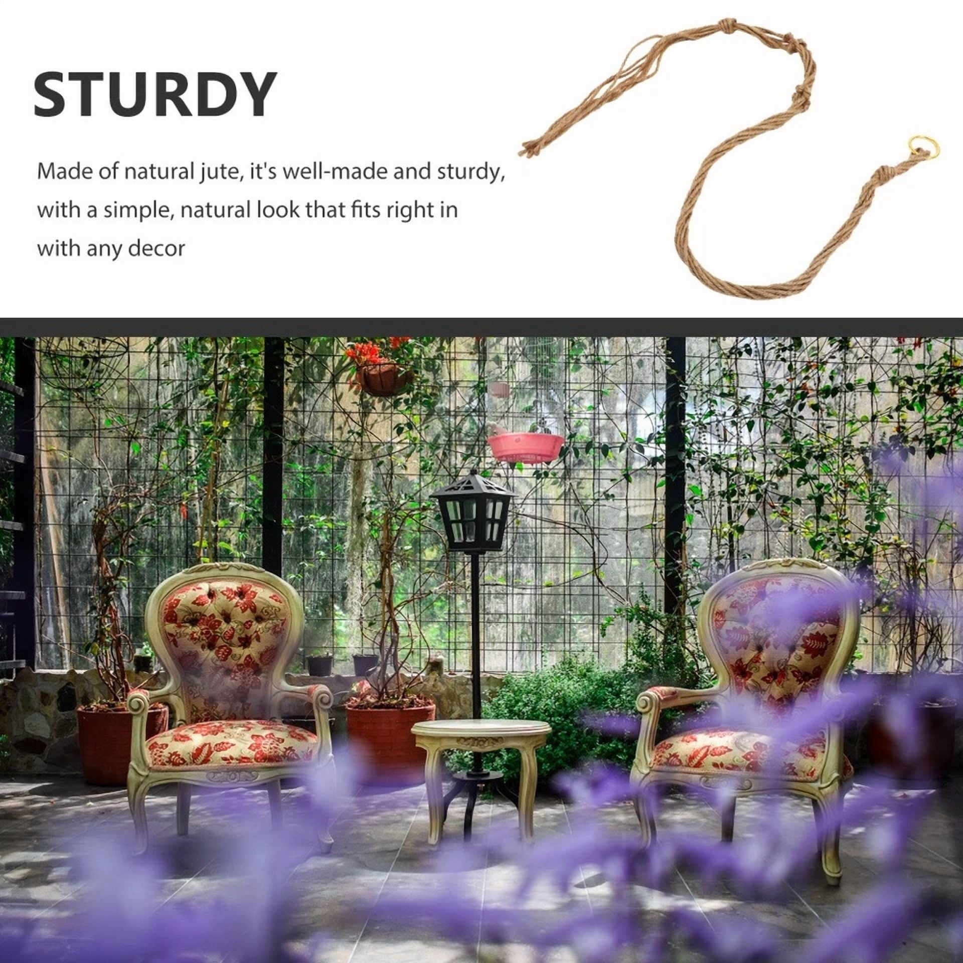 2 Pcs Hanging Basket Net Bag Flower Pots Palm Jute Plant Hangers Indoor