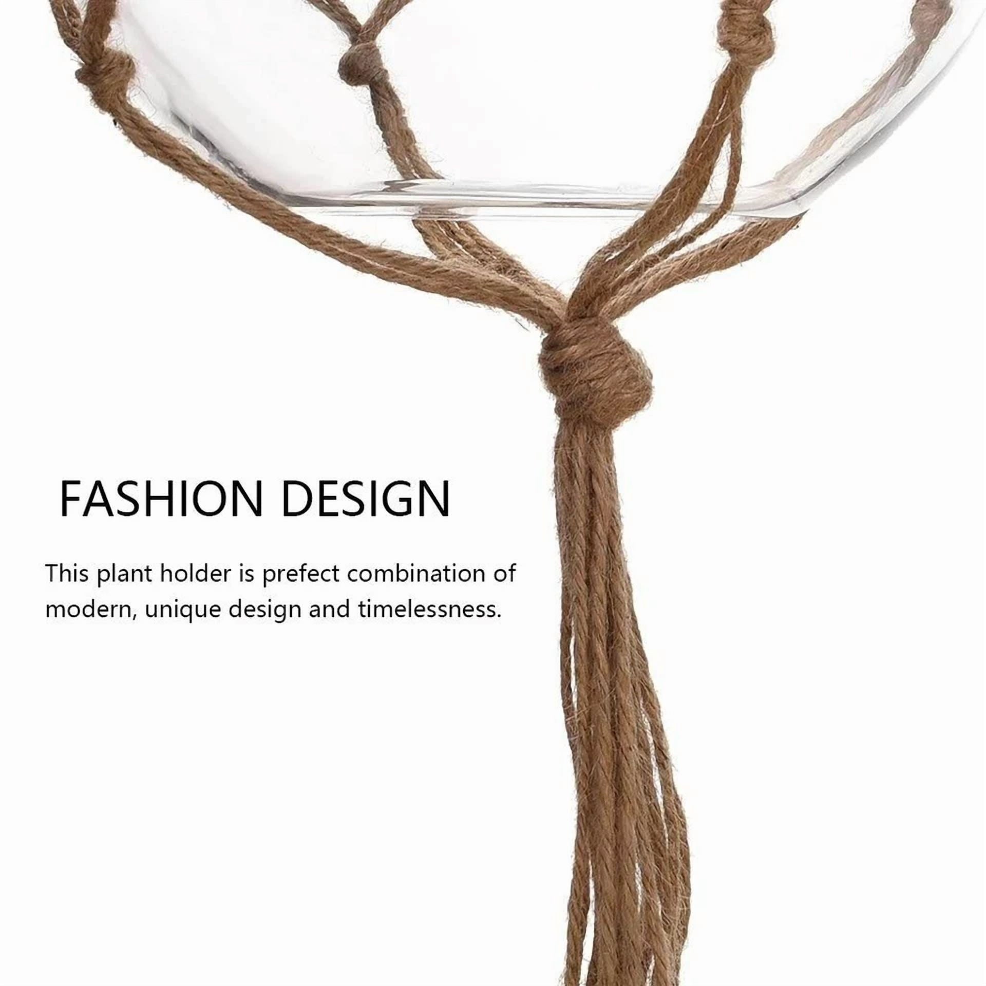 2 Pack Garden Plant Hanger Macrame Hanging Planter Basket Rope Pot Holder Decor